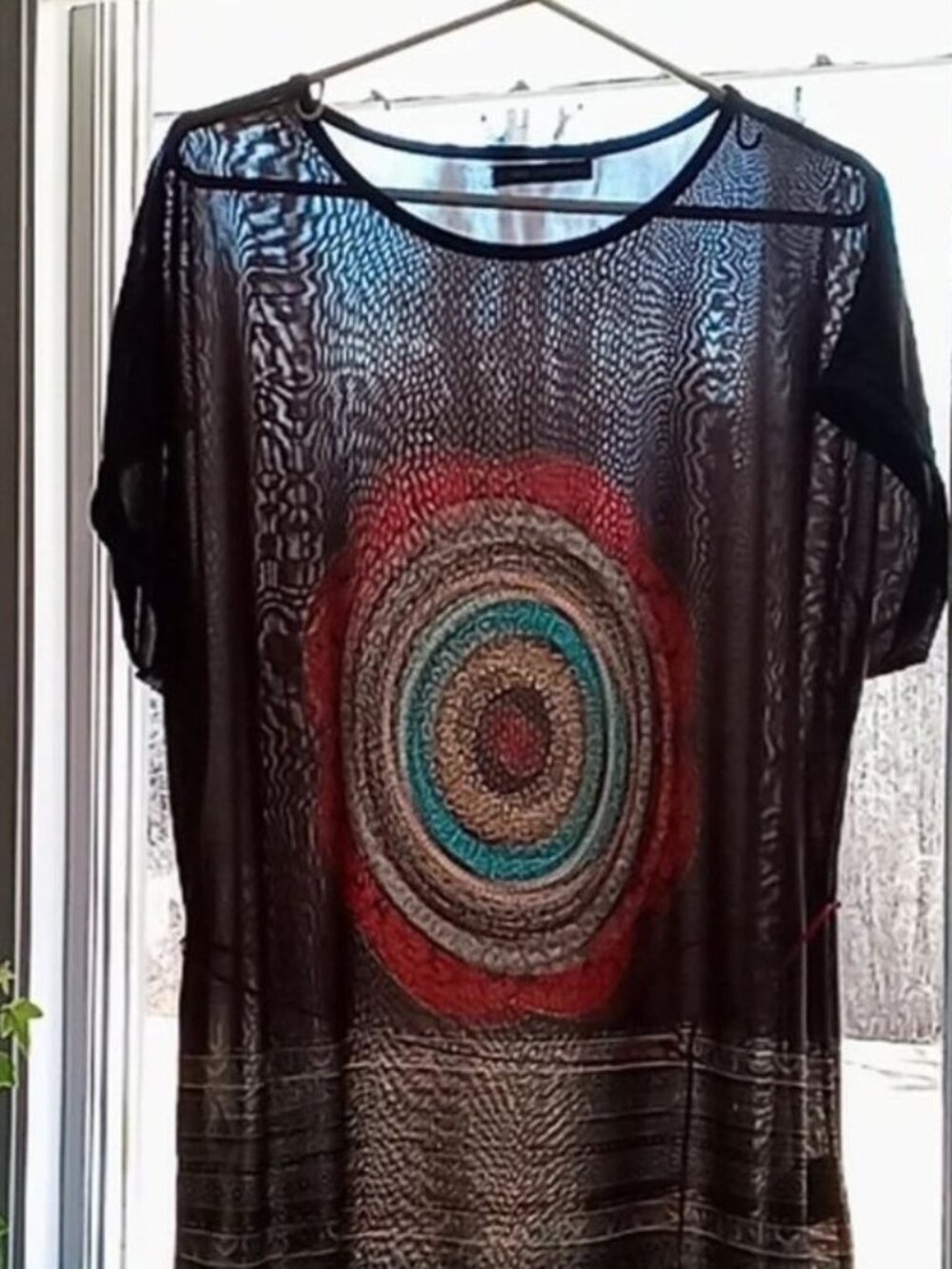 QED London Semi-sheer Tunic Top Size Medium